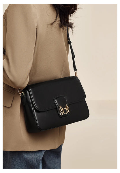 FOXER Split Cowhide Leather Crossbody Bag