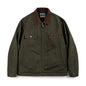 Maden Retro Heavyweight Canvas Detroit Jacket Corduroy Collar Hunting Short Zip-Up Jacket with Pockets Men's Autumn Outerwear
