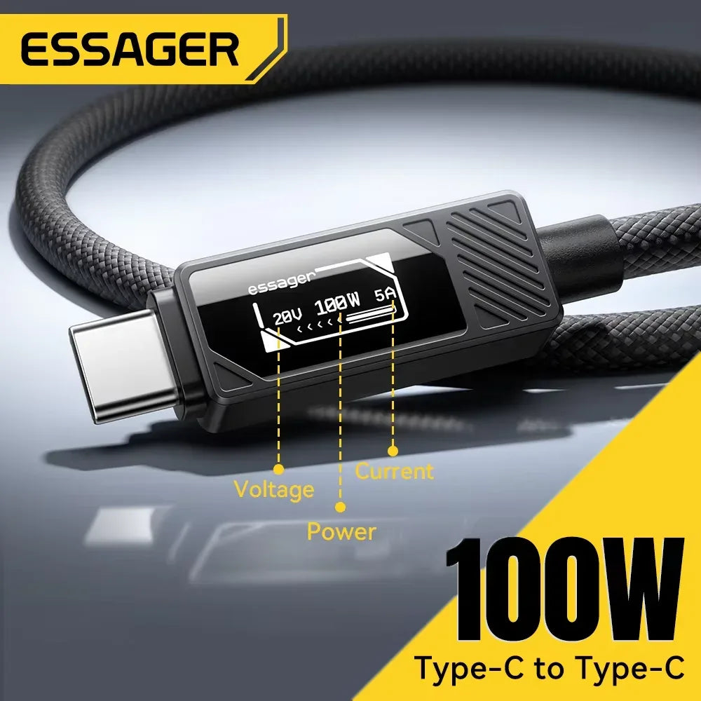 Essager 100W Type C to C Cable - ShopHub