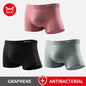 MiiOW Men's Antibacterial Boxer Briefs - 3Pcs Cotton Underwear with Graphene Technology