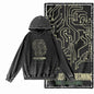G09 Creative Graphic Acid-Washed Black Hoodie