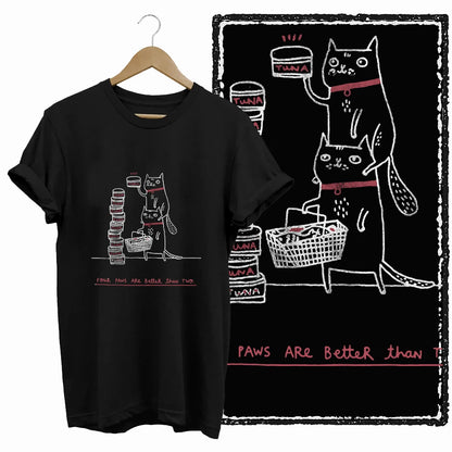 COOLMIND Cat Lover Graphic Cotton T-Shirt | Women's Relaxed Fit