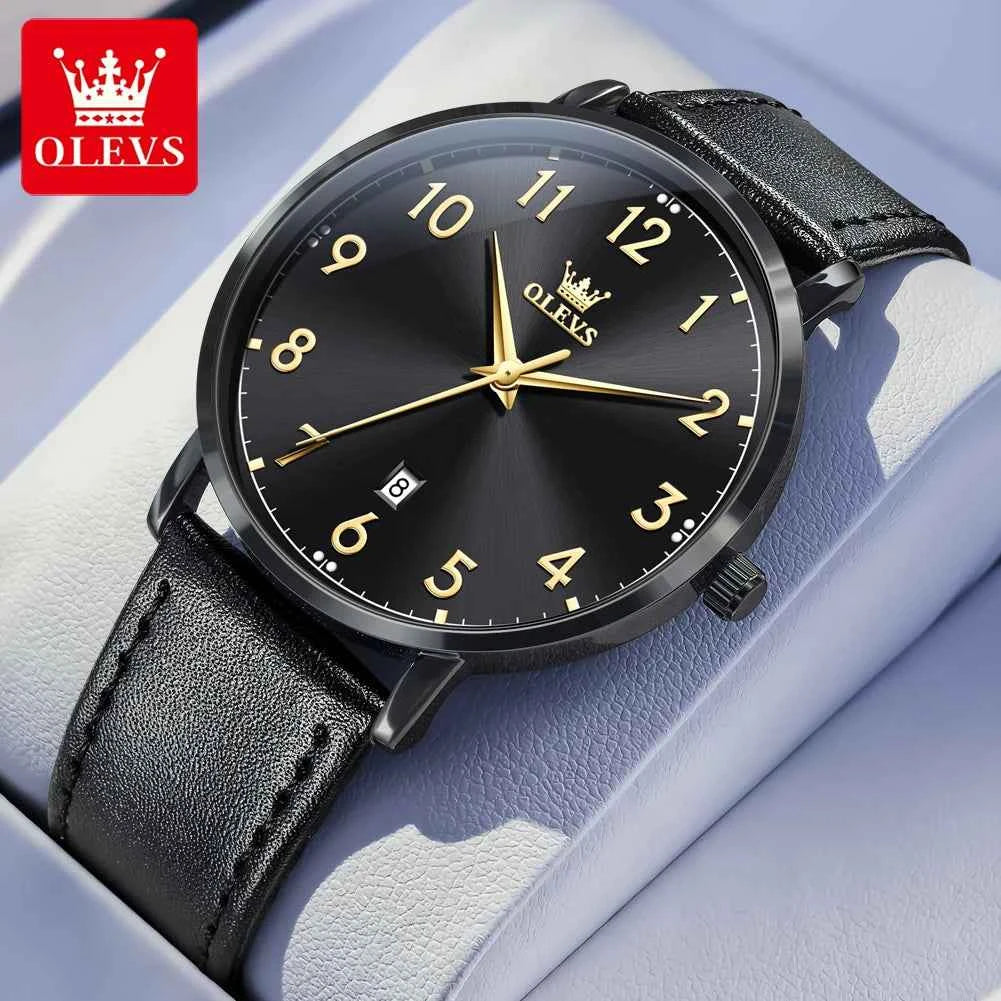 OLEVS 5653 Quartz Watch for Men and Women - Simple Original Waterproof Luminous Automatic Date Couple Gifts Reloj