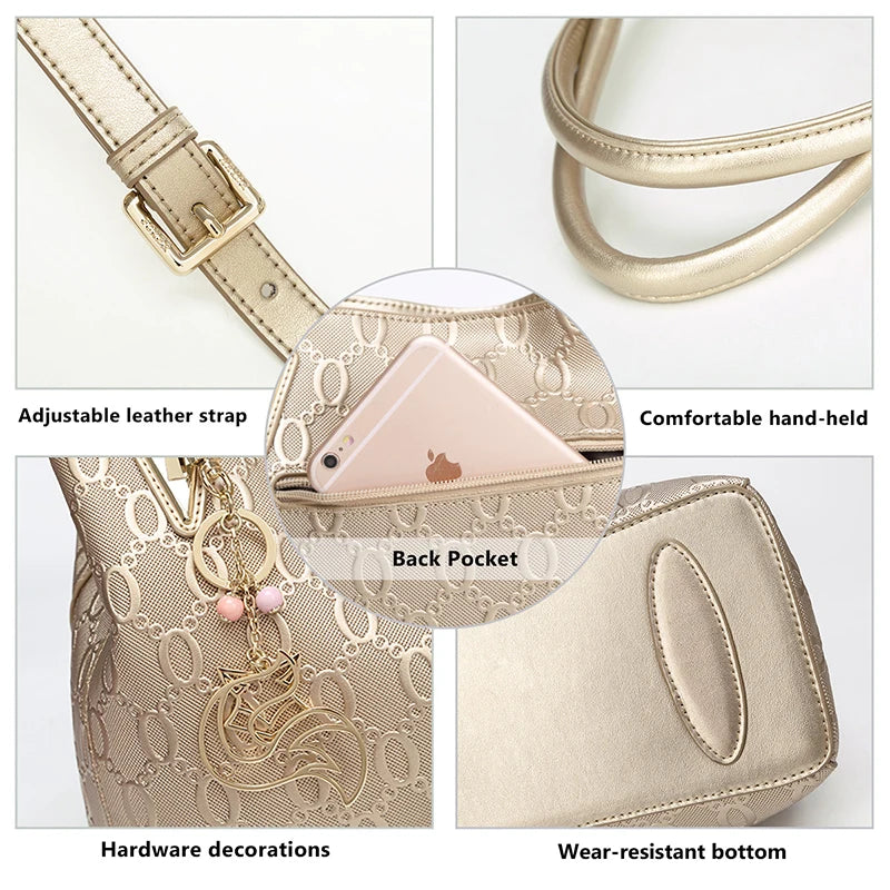 FOXER Elegant Mom Bag — Premium Split Leather Tote for Work & Daily Wear