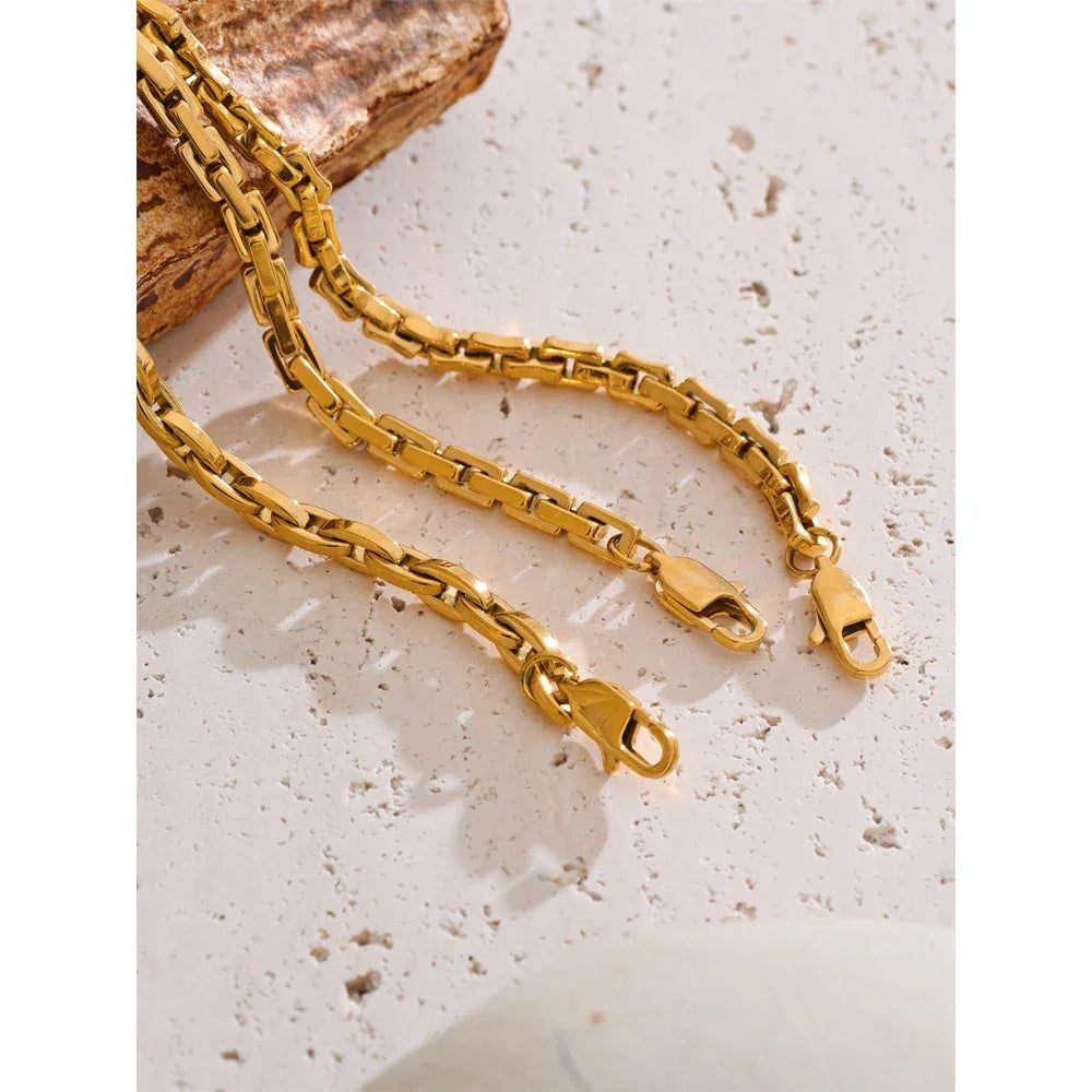 22cm High Quality Stainless Steel Metal Chain Bracelet Bangle - ShopHub