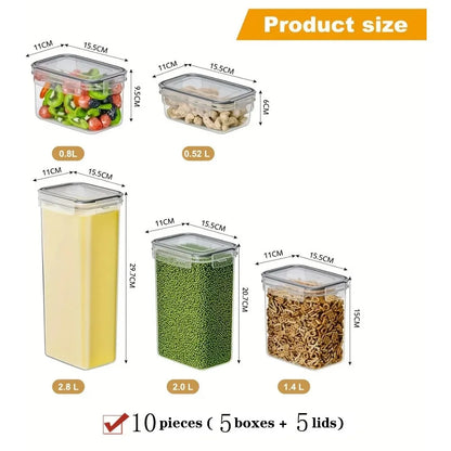 10-Piece BPA-Free Food Storage Containers with Lids
