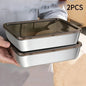 2Pcs Stackable Food Containers Stainless Steel