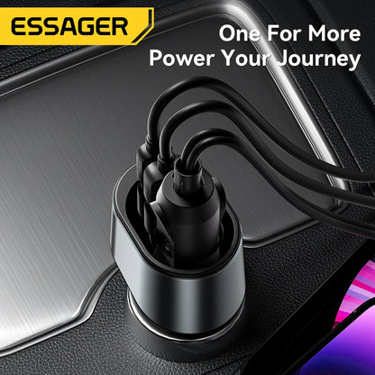 Essager 120W USB C Car Charger – Fast, Dual-Port Power for Your Devices