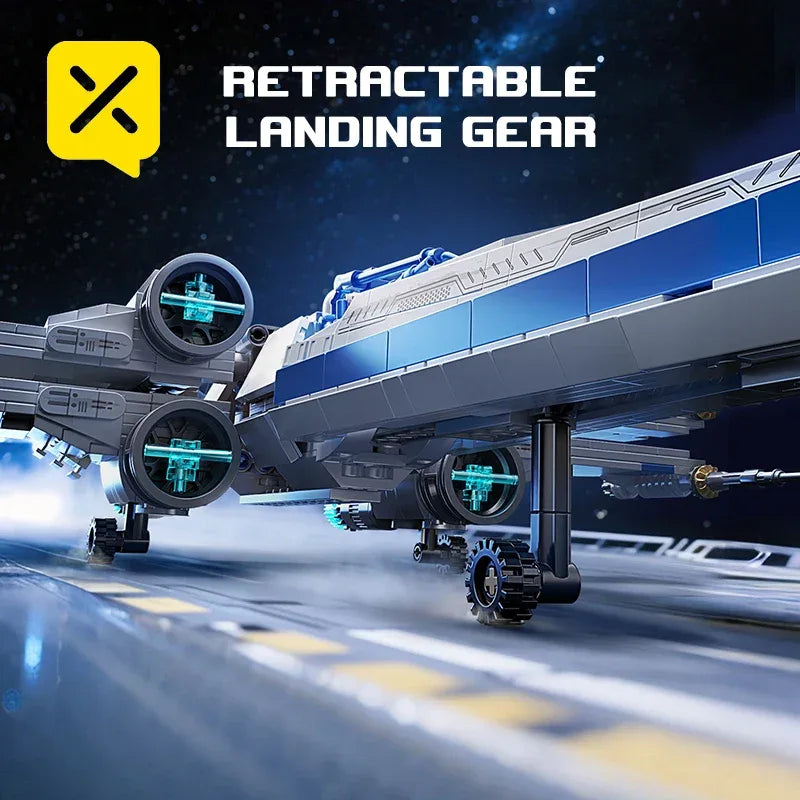 TOYLINX Space Fighter Jet DIY Model With 1271PCS - ShopHub