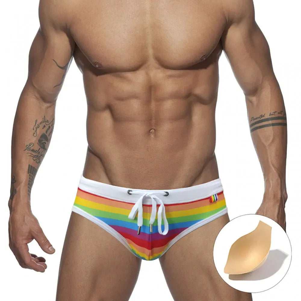 UXH Men's White Swim Briefs - ShopHub