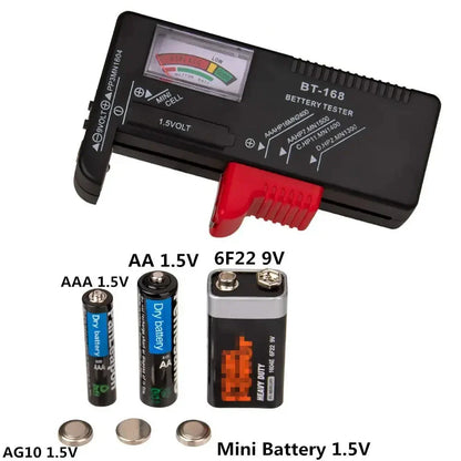 BT-168 Universal Battery Tester – AA/AAA/C/D/9V Button Cell Checker Habicare