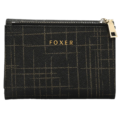 FOXER Women's Short Wallet – Premium Split Leather Design