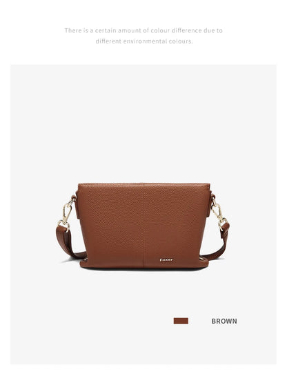 FOXER Lady's Shoulder Bag Cowhide Leather 2026 New Cross Body Bag Commute Work Handbag Casual Cellphone Purse