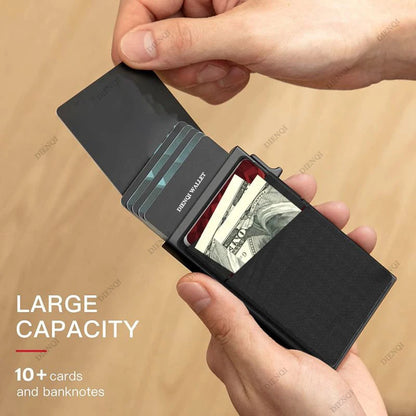 DIENQI Anti-theft Card Protectors Card Holder Minimalist Smart Wallet RFID Protection Aluminum Metal Cardholder Case Porte Carte