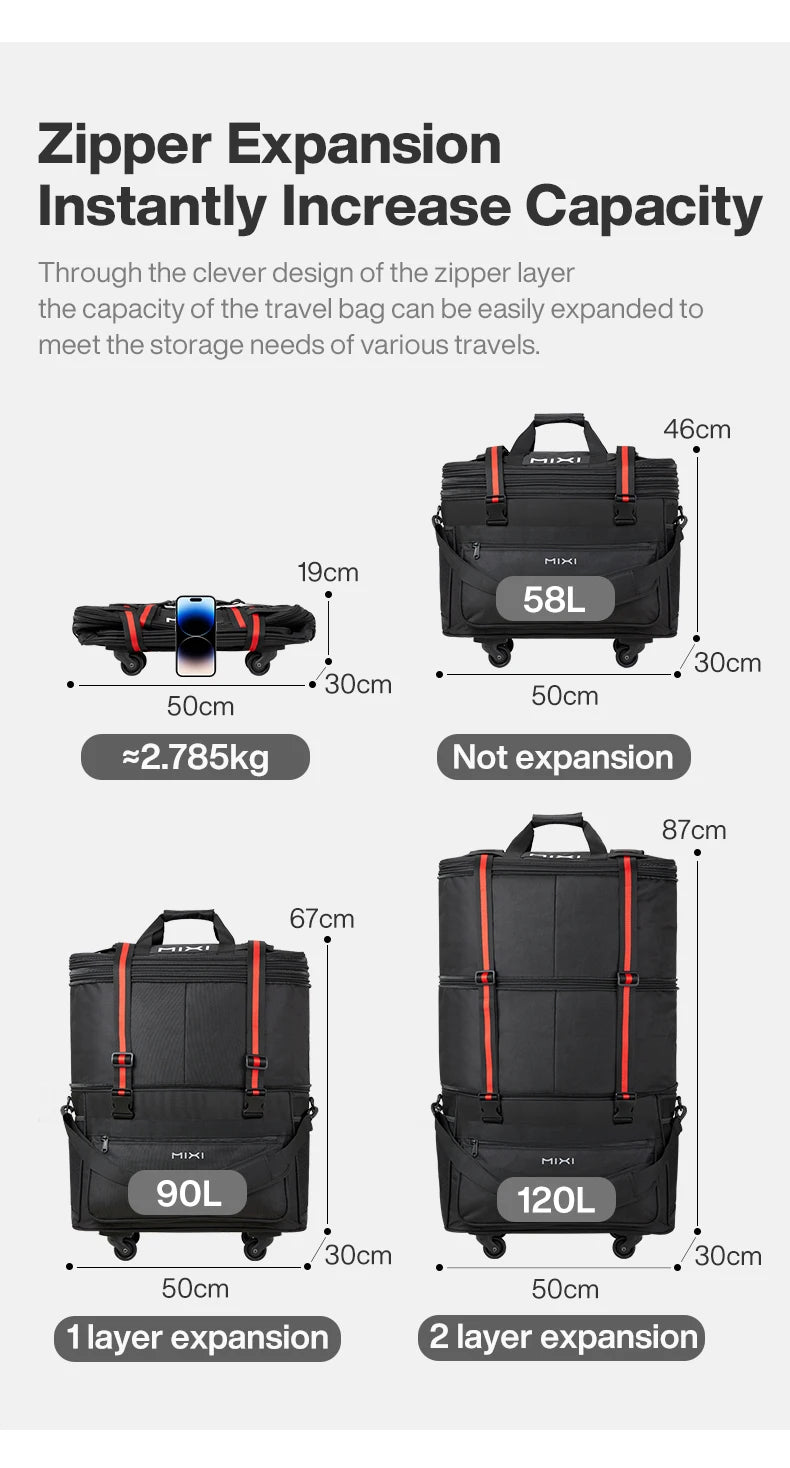 Mixi Expandable Large Capacity Foldable Travel Bag