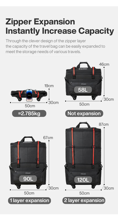 Mixi Expandable Large Capacity Foldable Travel Bag