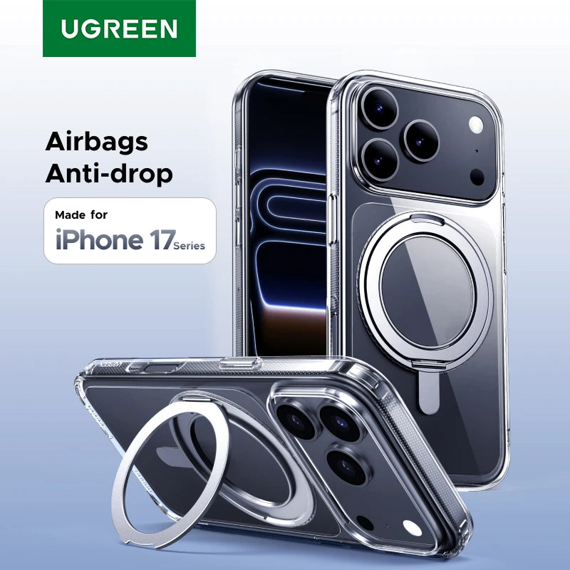 UGREEN for iPhone 17 Pro Max 360° Magnetic Stand Case Cover for iPhone 17pro for Magsafe Rotatable Magnet Kickstand Case