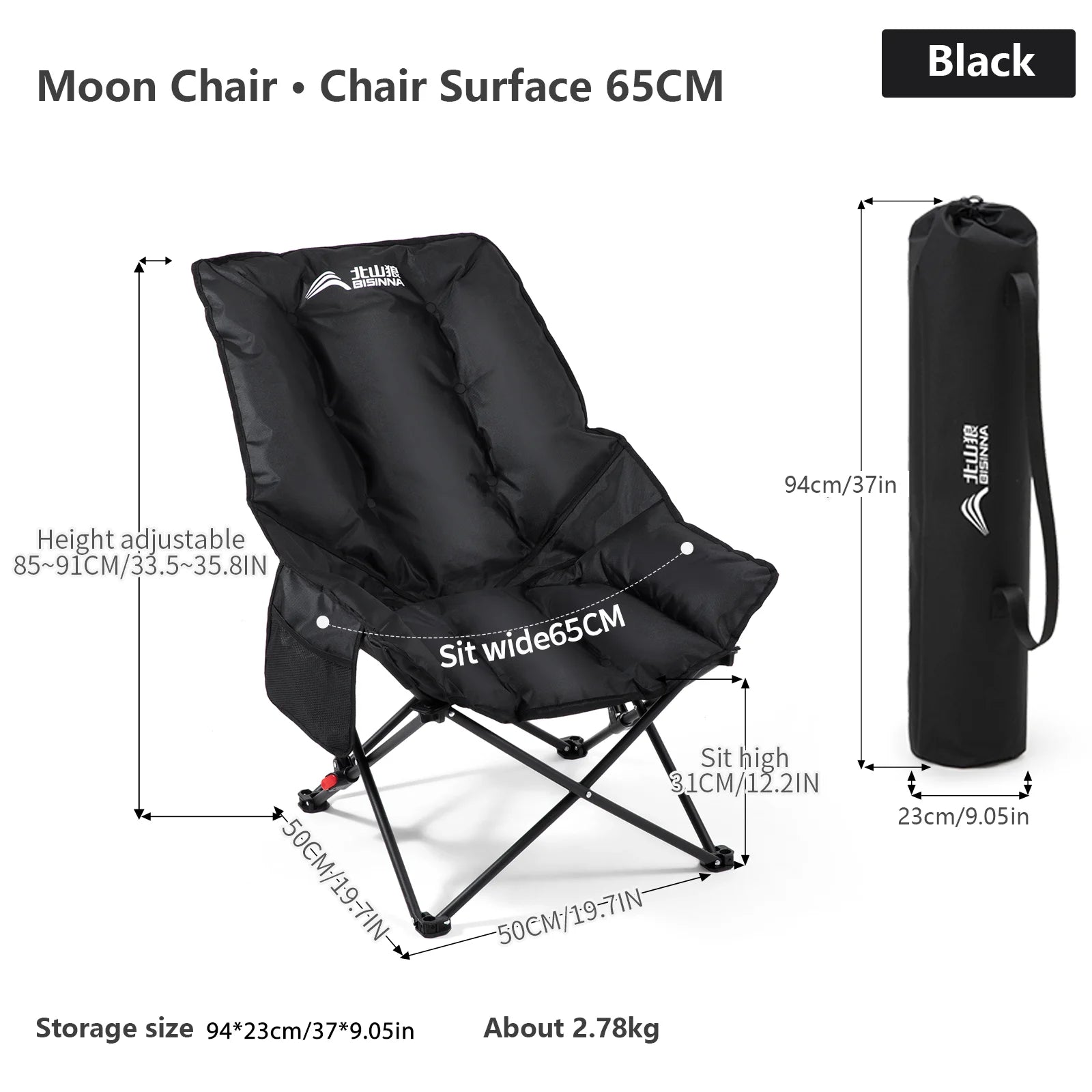 BISINNA Portable Camping Moon Chair