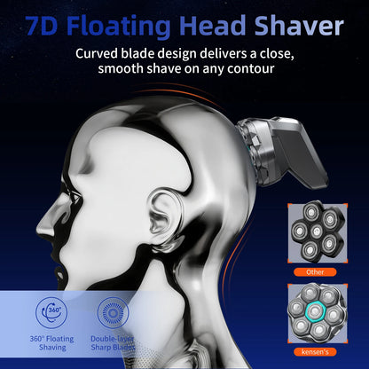 Kensen S32 Electric Head Shaver for Men 7D Floating Cutter