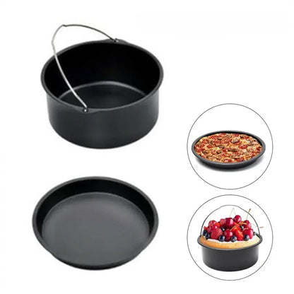 1pc Round Non-Stick Cake Mold 6/7/8 Inch, for Air Fryer