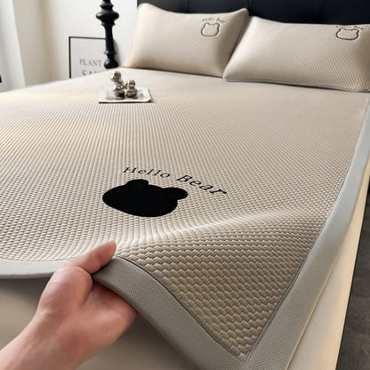 Premium cooling rattan bed mattress pad set by ShopHub NZ, designed to keep you cool and comfortable during summer nights.