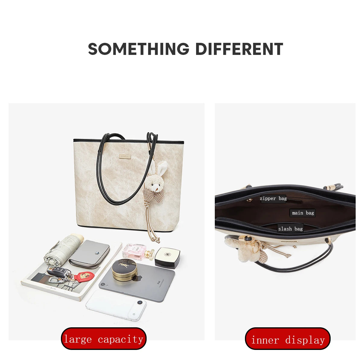 FOXER Designer Women's Tote Bag High Quality PVC Leather Female Handbag Trendy Casual Commuter Shoulder Bag with Pendant