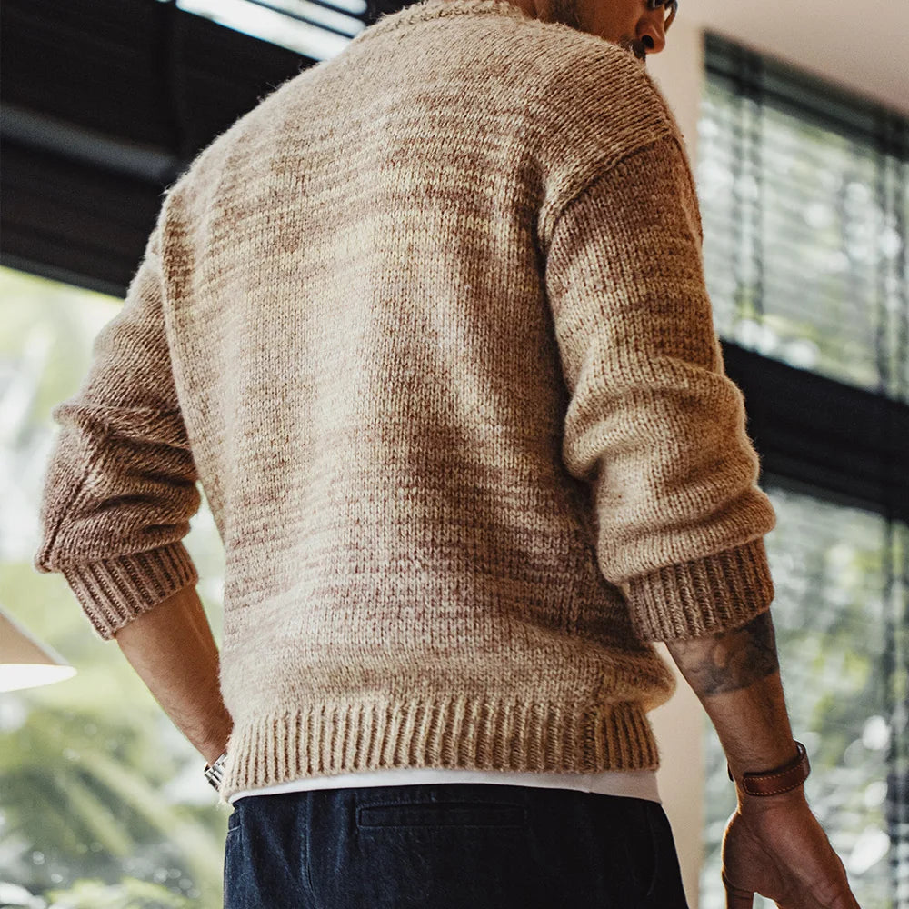 MADEN Vintage Gradient-Stripe Sweater