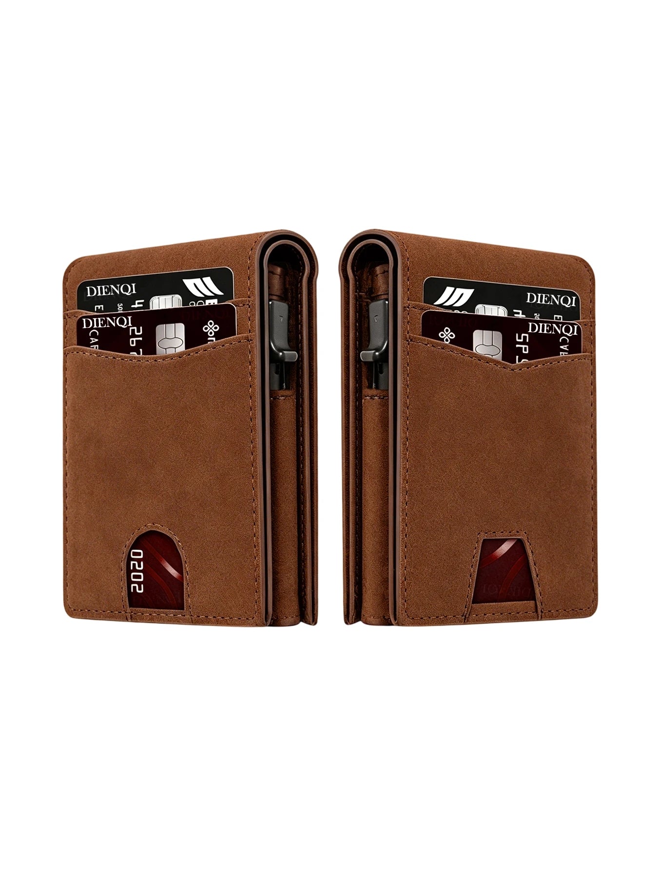 DIENQI Rfid High Quality Business Credit Card Holder Men Wallet Carbon Fiber Travel Pocket Wallet Money Bag Purse Gift for Men