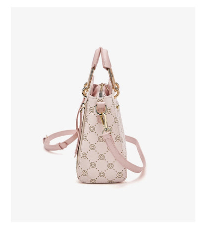 FOXER Vintage Leather Women Handbag Classic Top‑Handle Tote Bag PVC Leather Large Capacity Shoulder Bag Ladies Crossbody Purse