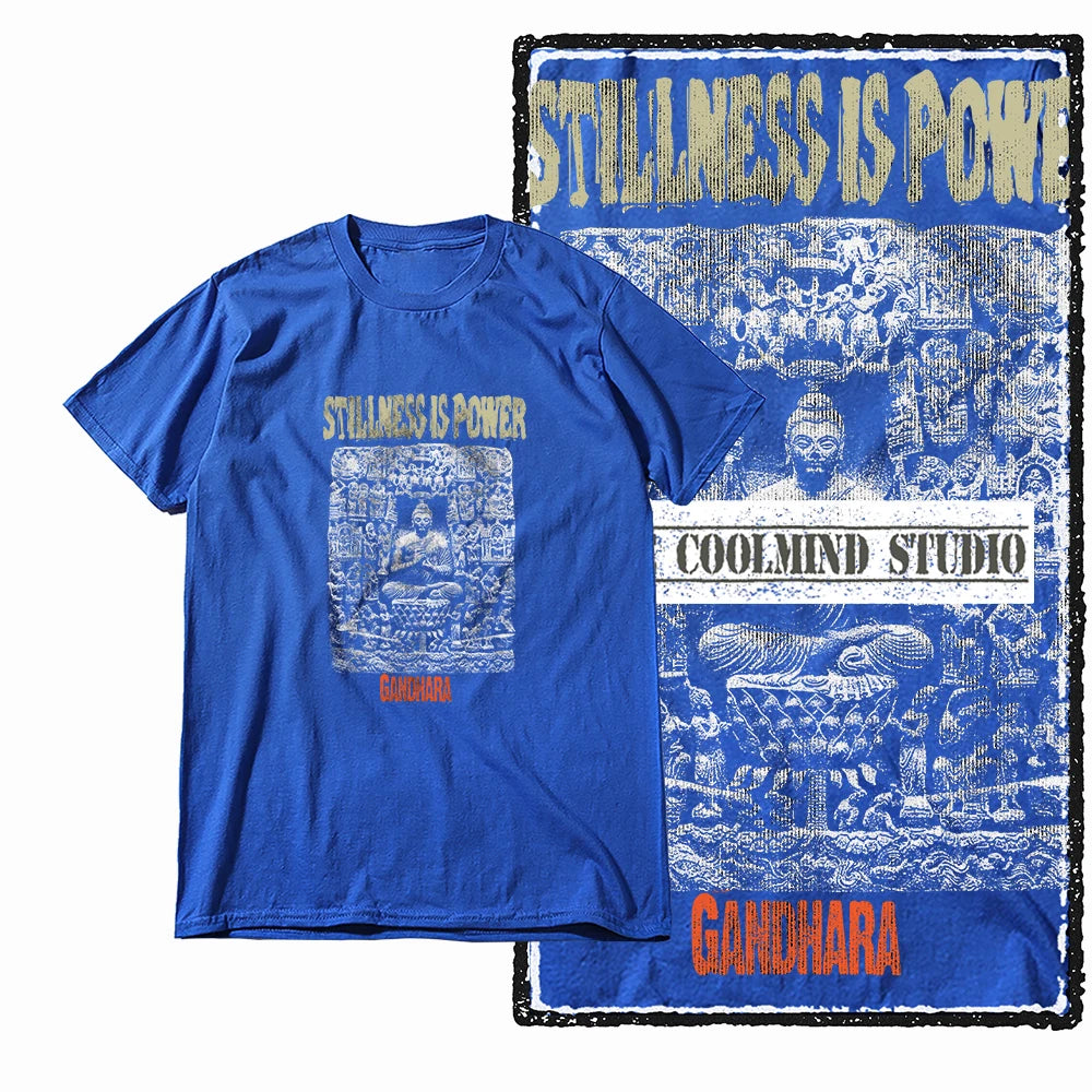 COOLMIND X0080 Serenity Buddha Graphic Cotton Tee