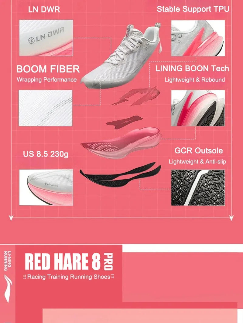 Li-Ning Women's RED HARE 8 PRO Running Shoes - ShopHub
