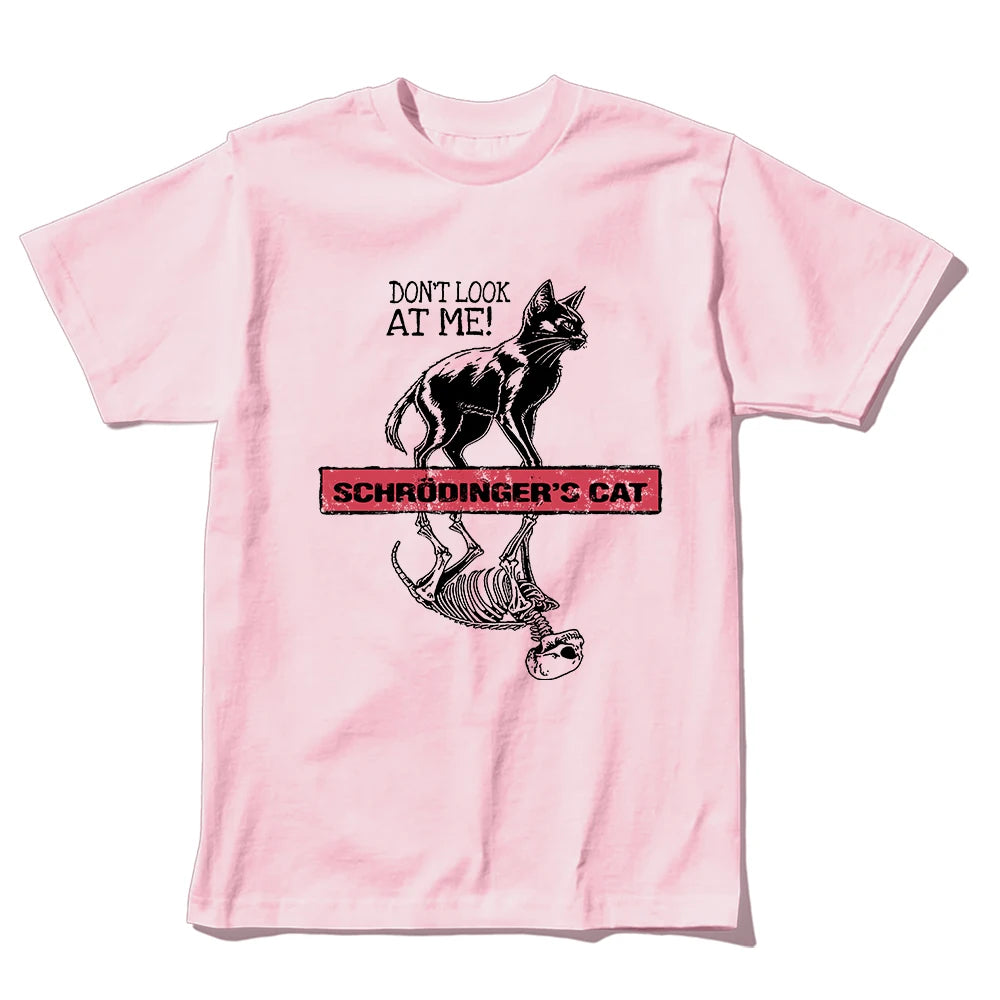 COOLMIND Schrödinger's Cat Graphic Cotton T-Shirt