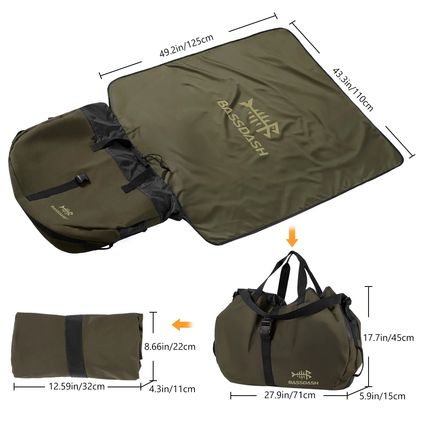 BASSDASH Foldable Wader Bag ShopHub