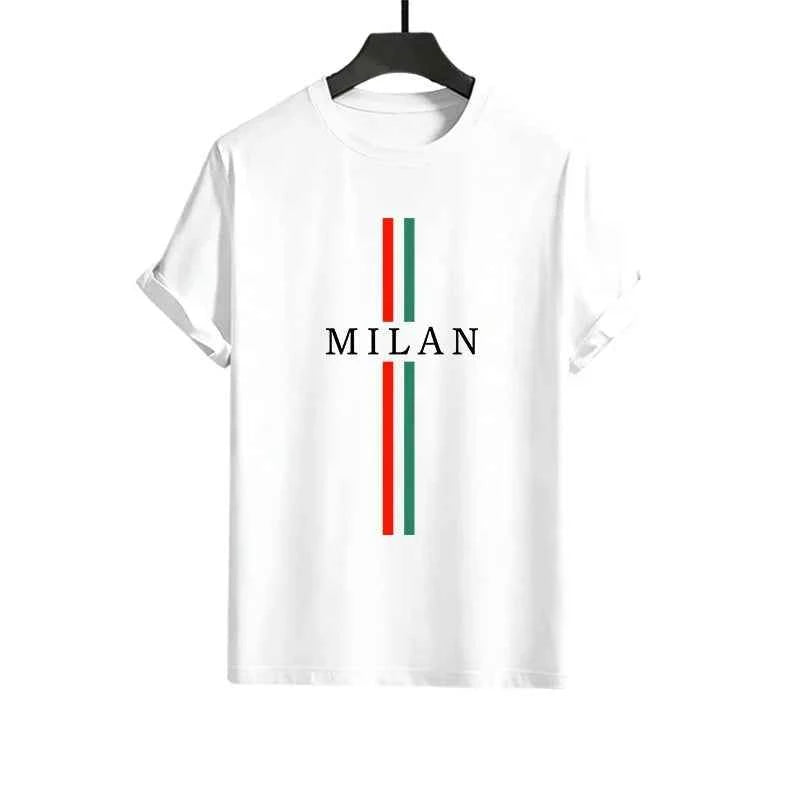 Italy Print Tracksuit for Men - T-shirt and Shorts Casual Outfit for Spring Summer Fashion