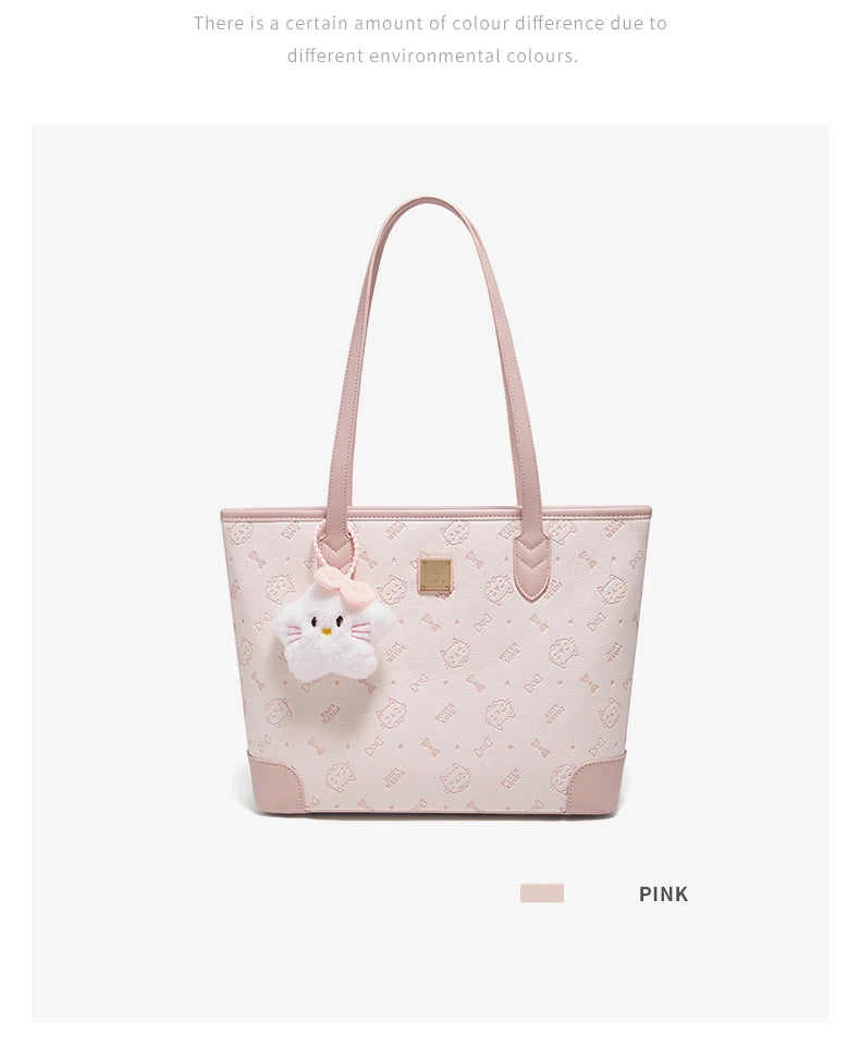 FOXER Summer New Women's Shoulder Bag PVC Leather Daily Tote Bag Female Commuting Purse Large Capacity Handbag for Everyday Use