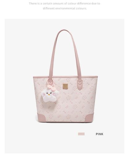 FOXER Summer New Women's Shoulder Bag PVC Leather Daily Tote Bag Female Commuting Purse Large Capacity Handbag for Everyday Use