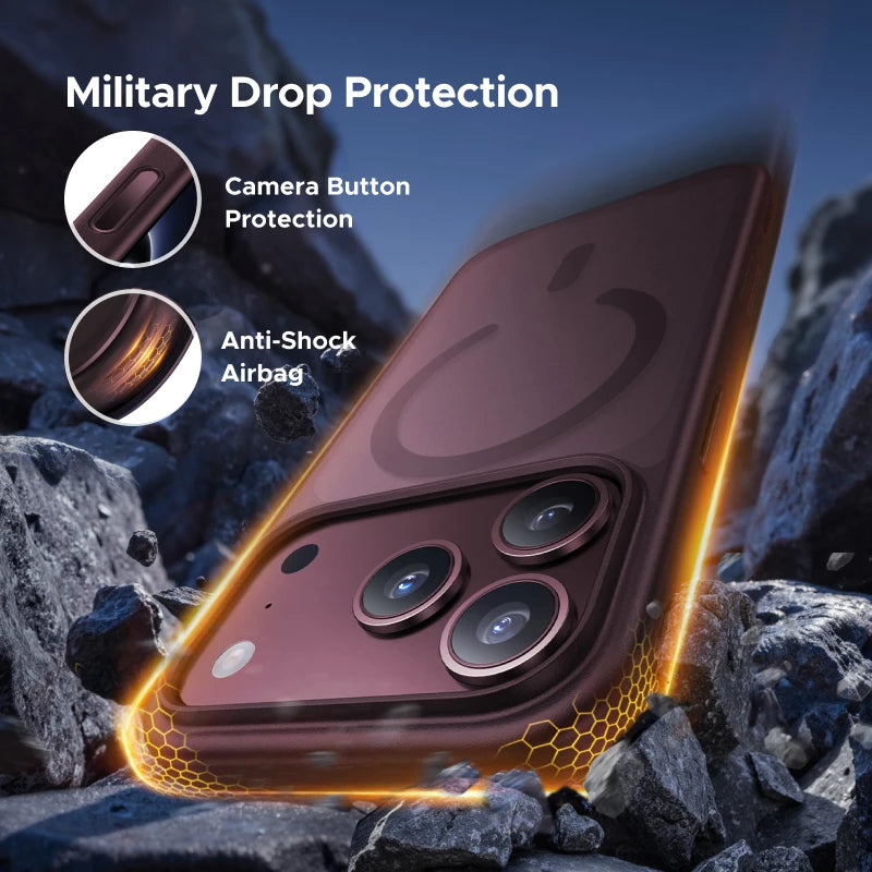 UGREEN Claret Magnetic Case for iPhone 18 17 Pro Max Case Shockproof Cover for iPhone 17 Pro Max 18pro Macsafe TPU Cases 2026
