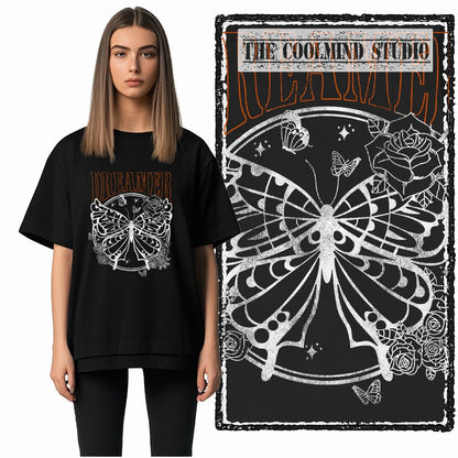 COOLMIND X0114 Winged Whimsy Butterfly Cotton Tee