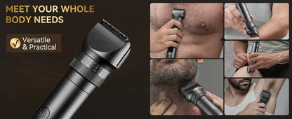 Kensen S29 Hair Trimmer - 2 in 1 Adjustable Hair Clipper Kit with Electric Razor for Wet/Dry Hair Cutting and Nose Hair Trimming