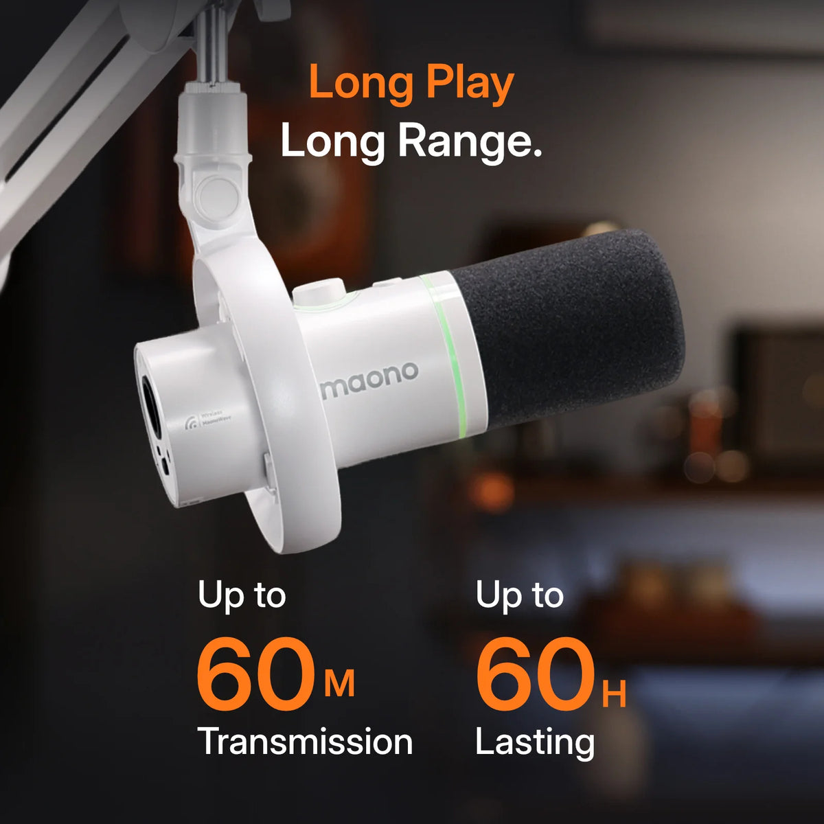 MAONO PD200W Hybrid Wireless Podcast Microphone