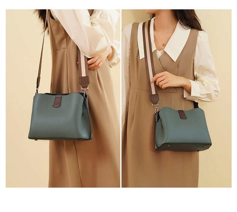 FOXER Genuine Leather Women's Shoulder Bag 2026 Casual Lager Tote Bag PVC Female Crossbody Purse