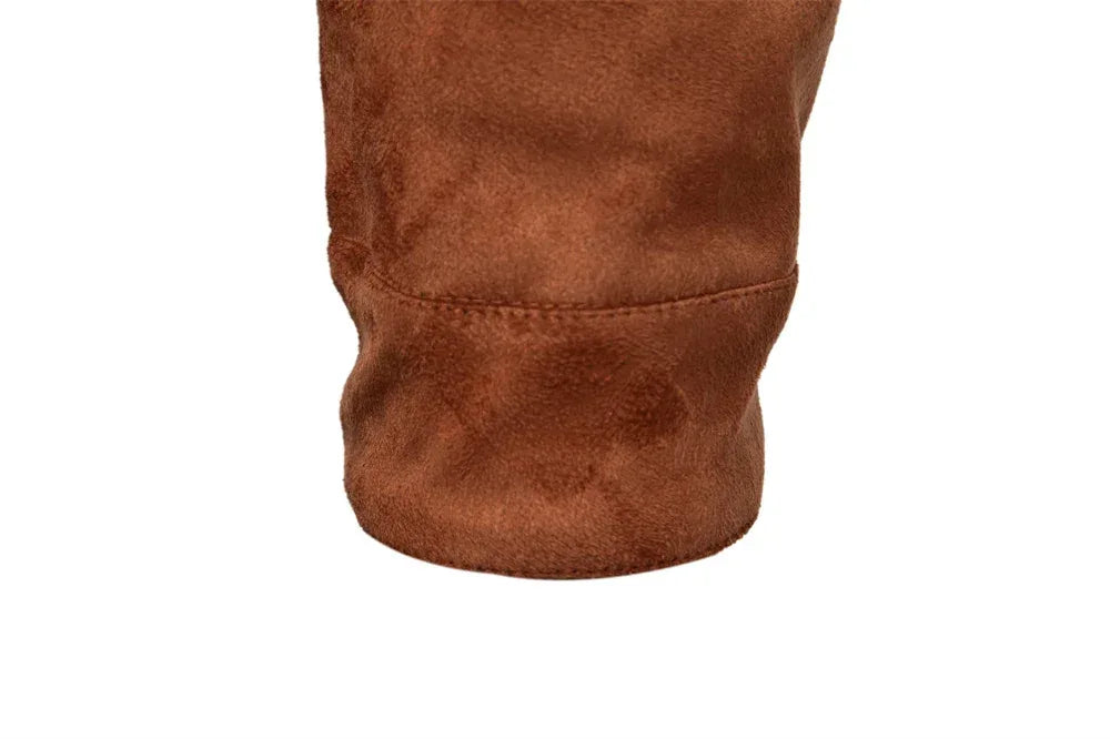AIOPESON Autumn Winter Suede Leather Jackets - ShopHub