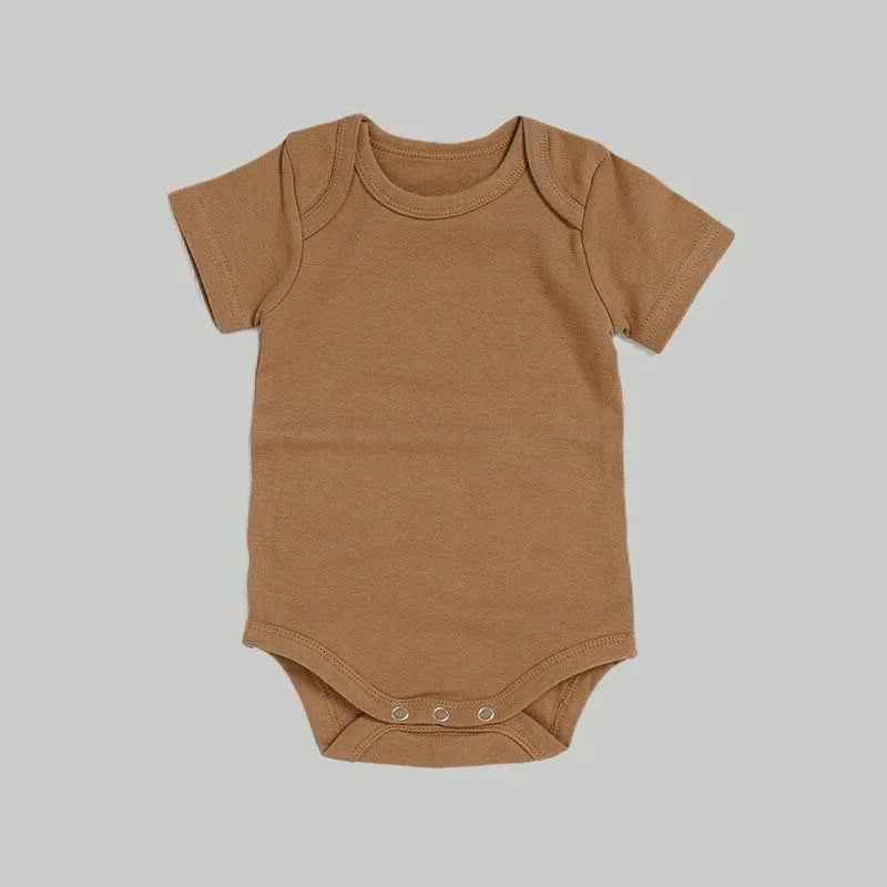 Short Sleeve Onesie - Brown
