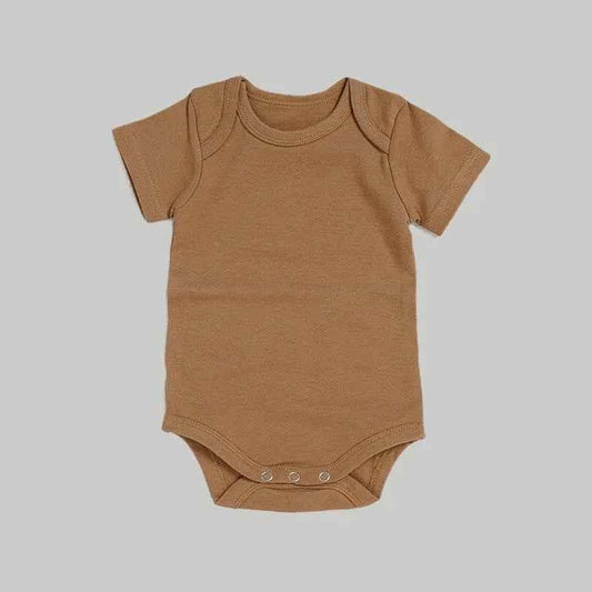 Short Sleeve Onesie - Brown