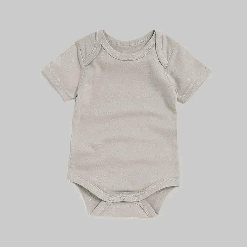 Short Sleeve Onesie - Crayon Grey