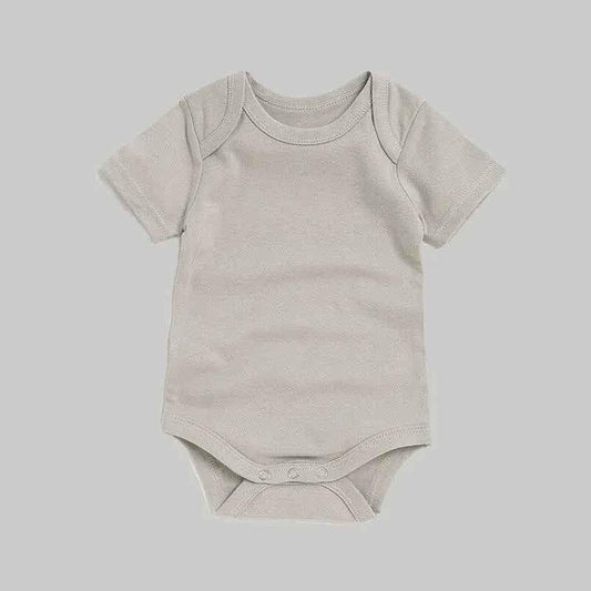 Short Sleeve Onesie - Crayon Grey