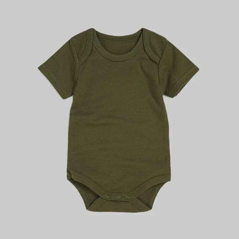 Short Sleeve Onesie - Dark Green