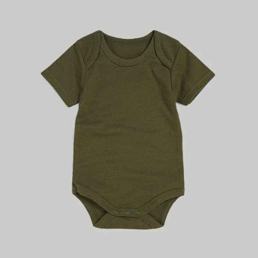 Short Sleeve Onesie - Dark Green