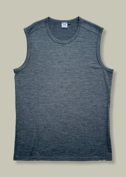 Men's Garage Tank Top - 100% Merino Wool, Slate Grey Merino 365 NZ