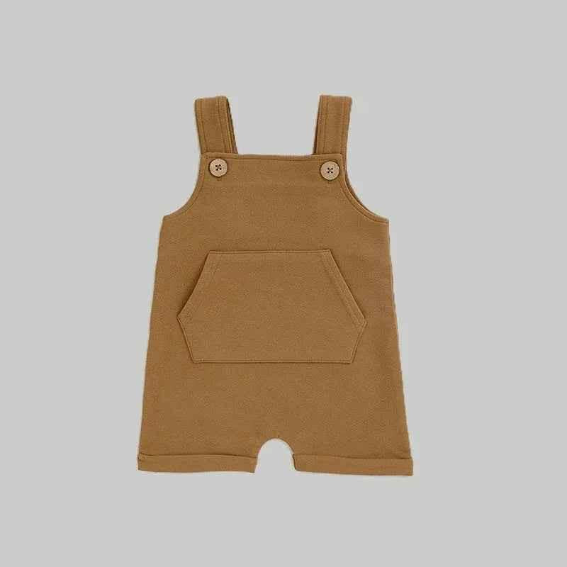 Sleeveless Overalls - Brown